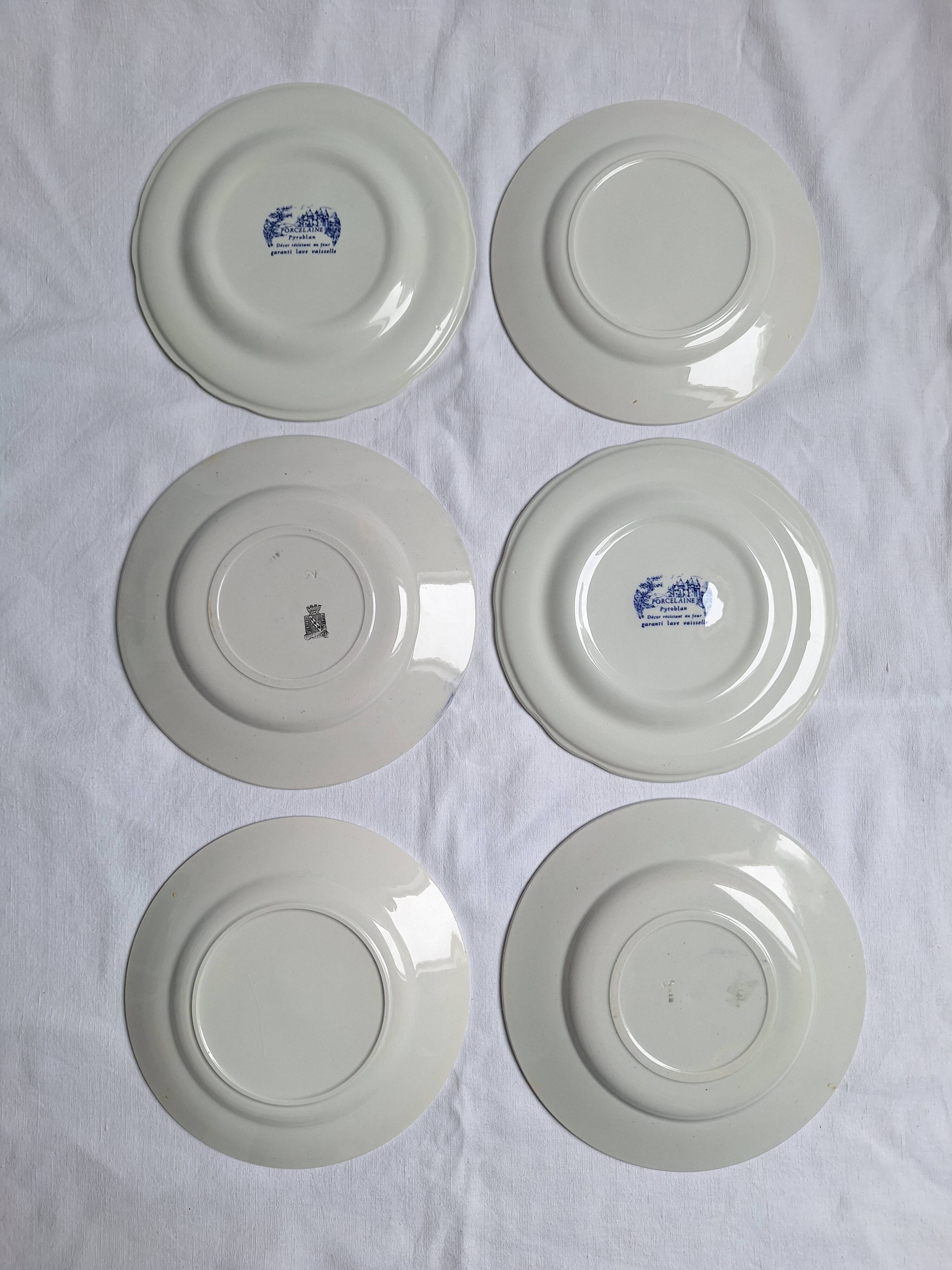 Vintage blue dinner plates