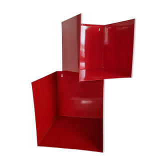 Pair of metal wall shelves