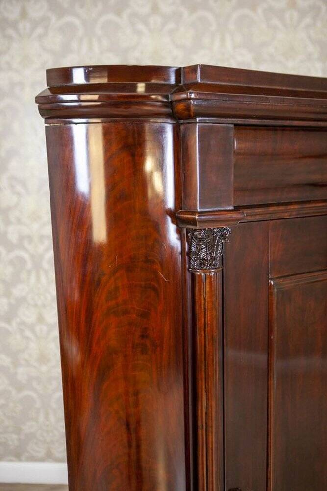 Biedermeier Mahogany Corner Cabinet, 1870