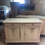 Magnificent antique buffet in solid oak – sandblasted / stripped