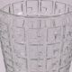 Grand vase en verre épais à motifs géométriques OXO - Hauteur 25 cm