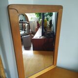 Miroir scandinave vintage en pin