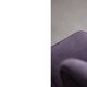 Vintage Mid-Century Scandinavian Modern Oak & Purple Fabric High Back Wing