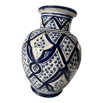 Blue ceramic vase