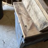 Showcase for boutique furniture, inclined boxes for presentation of collections on low sideboard