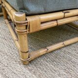 Paire de fauteuils en rotin vintage
