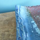 Brutalist ceramic pen holder, signed