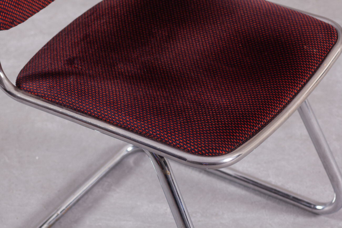 Vintage tubular steel dining chair, Italy, 1970’s