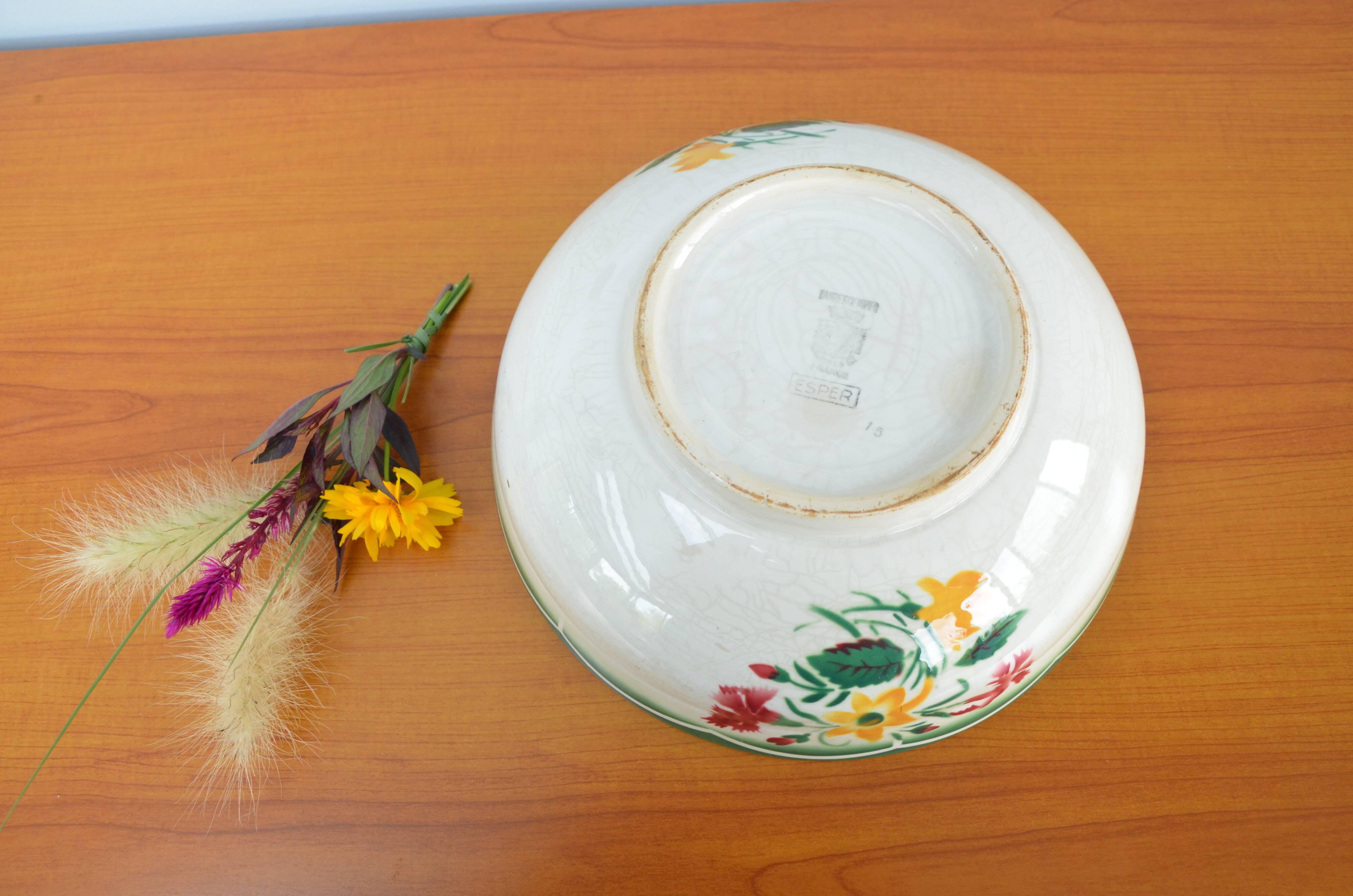 Salad bowl Digoin and Sarreguemine, Esper collection