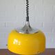 Vintage Meblo Harvey Guzzini Pendant Light MCM Yellow Plastic Hanging Lamp