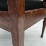 1920-30s, set of 2 armchairs, design after Georges Jacob, carved teak wood.