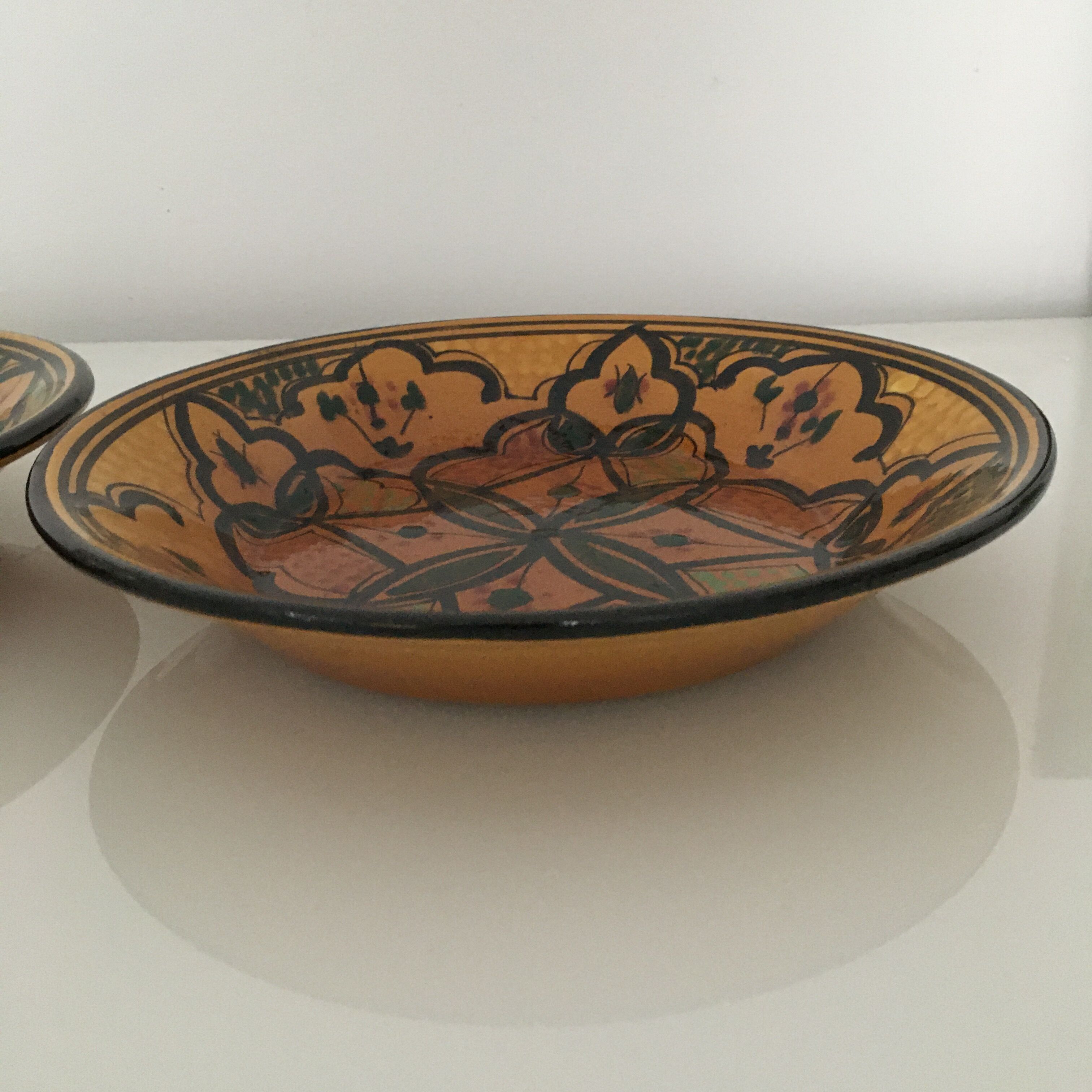 Set of 2 Moroccan deep plates.