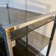 TV storage unit in chrome steel and vintage glass 1970