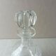 Old carved crystal decanter, star décor
