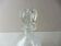 Ancienne carafe en cristal taillé, décor étoiles