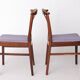 Paire de chaises suédoises vintage par LBG Group – années 1970, hêtre et tissu violet