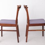 Pair of Vintage Swedish Chairs by LBG Group – 1970s Beech & Purple Fabric