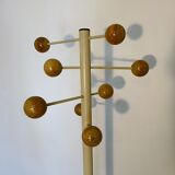 Vintage metal and wood coat holder 1960