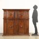 Antique double-bodied buffet, early 17th century, walnut doors.
