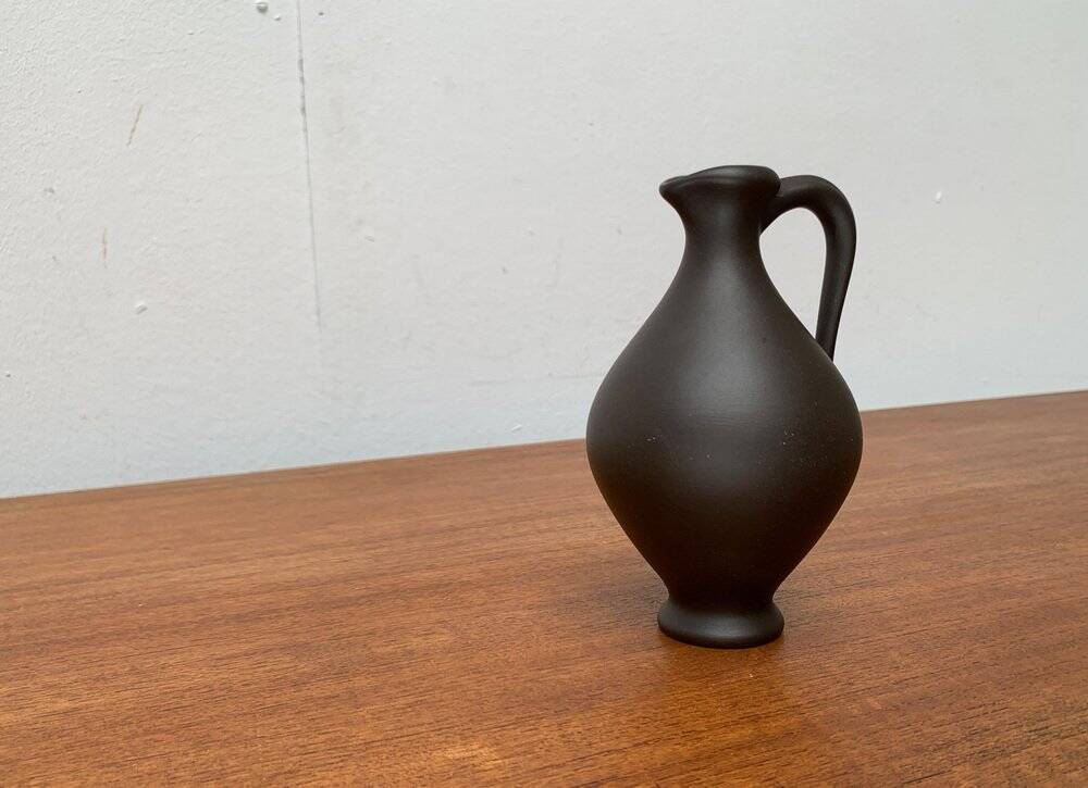 German Minimalist Mid-Century Carafe Vase in Ceramic Wormser Terra-Sigillata, 1960s