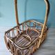 Bottle holder rattan vintage bamboo 50 60