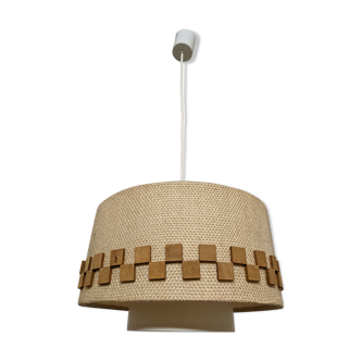 Wool and wood hanging lamp 60/70