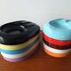 Set of Ten Unique Colored Bakelite Ashtrays, Škoda Car Manufacturer, 1950s
