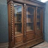 oak library in the Louis XIII style, work from the 19th century