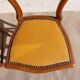 pair of Art Nouveau chairs, cane and faux leather