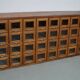 Vintage Dutch Beech Haberdashery Shop Cabinet / Vitrine, 1950s