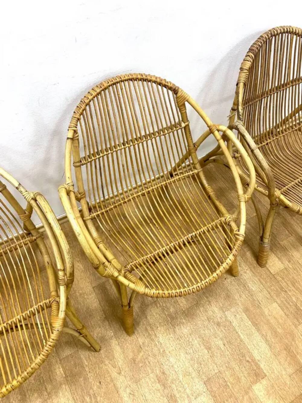 Set of 3 Retro Armchairs with Table, Alan Fuchs, 1960s, Czechoslovakia