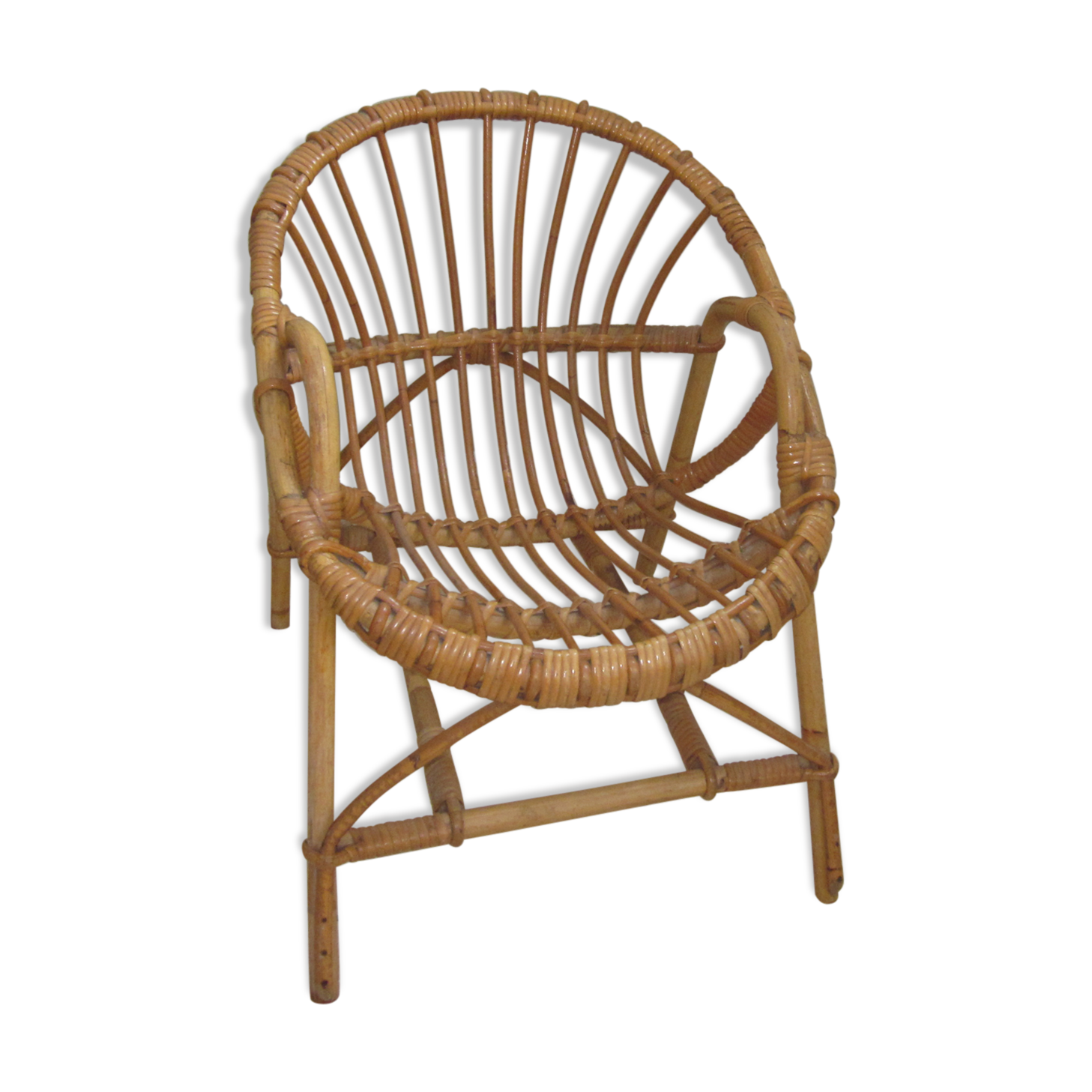 Child 60s rattan chair