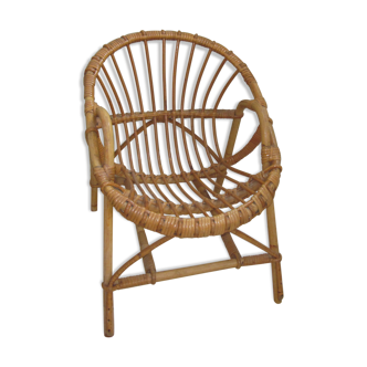 Child 60s rattan chair
