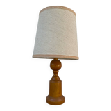 Old turned wooden lamp