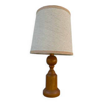 Lampe en bois tourné ancienne