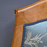 Chaise Gondole en Merisier et Érable moucheté, style Charles X – Milieu XXe