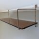 Gold metal shelf and formica veneer 60s