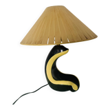 Lampe MOA en céramique noire et jaune