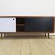 Black and white teak sideboard, 1960s