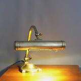 Art Deco brass piano lamp with rotary switch socket