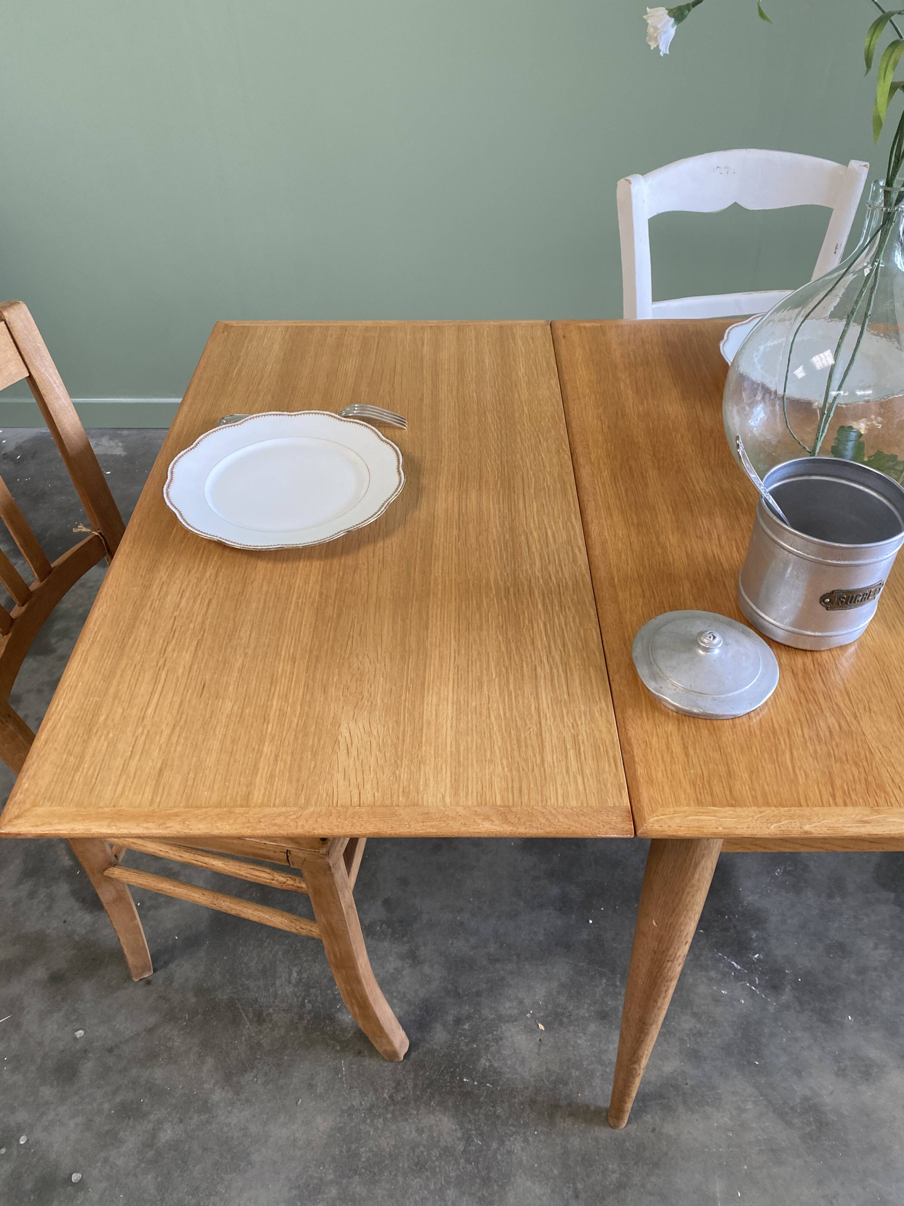 Table à manger vintage à rallonges
