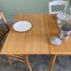 Table à manger vintage à rallonges