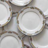 12 vintage porcelain dessert plates