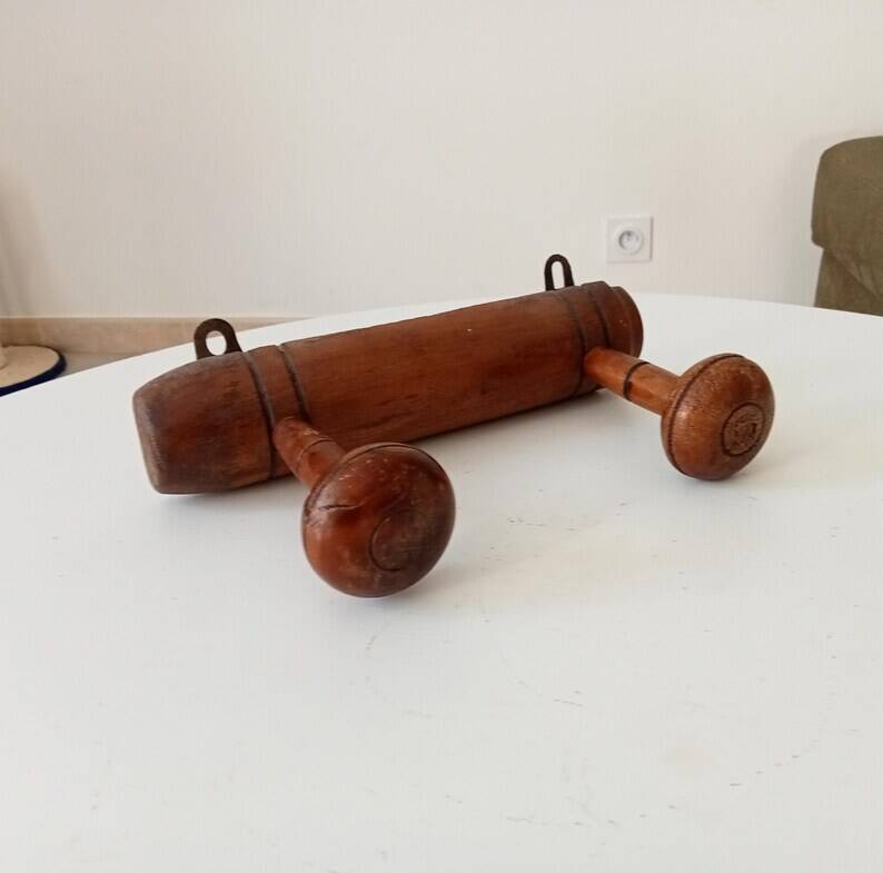 Antique folk art wall coat rack