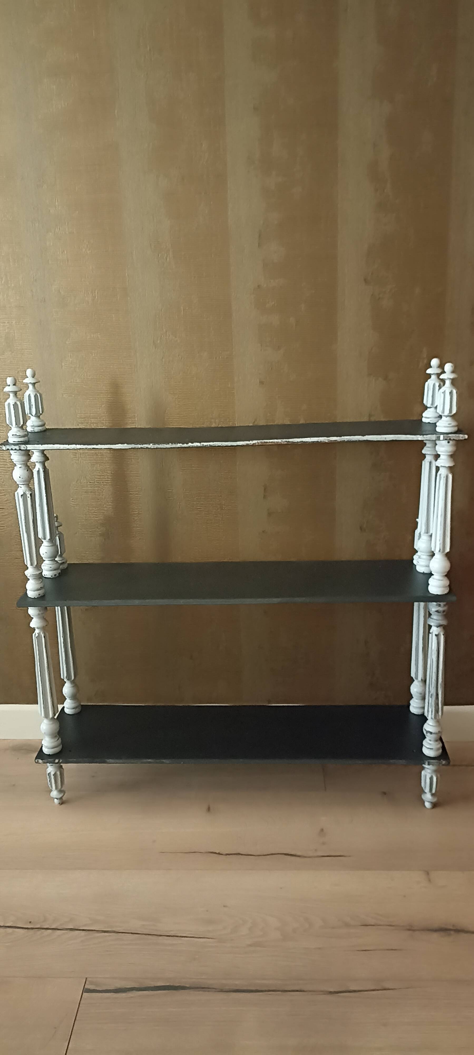 Weathered wooden shelf