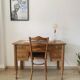 Old restored wooden desk