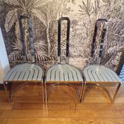 Set 3 chaises repas Allmilmö métal chromé