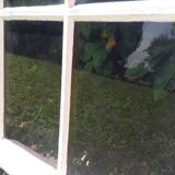 Lot of 4 oak windows H141xL112/117cm old small panes