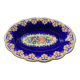 Oblong hollow dish in Longwy earthenware MP Chevallier Renaissance