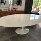 Limited edition table by Eero Saarinen for Knoll studio in extra white marble